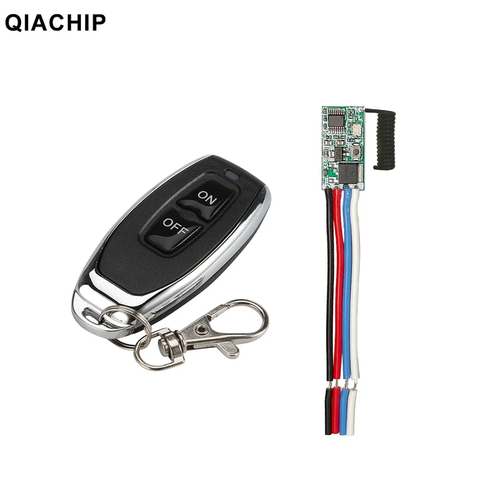 QIACHIP 433MHz Wireless Remote Control Switch Long Range Mini Receiver 3.6V 12V 24V additional angle