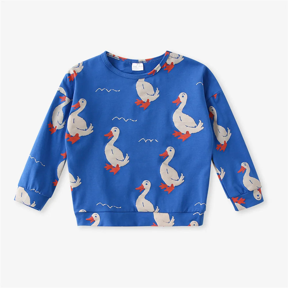 Kids Cotton Sweatshirt | Unisex Cartoon Top for Toddlers lifestyle view