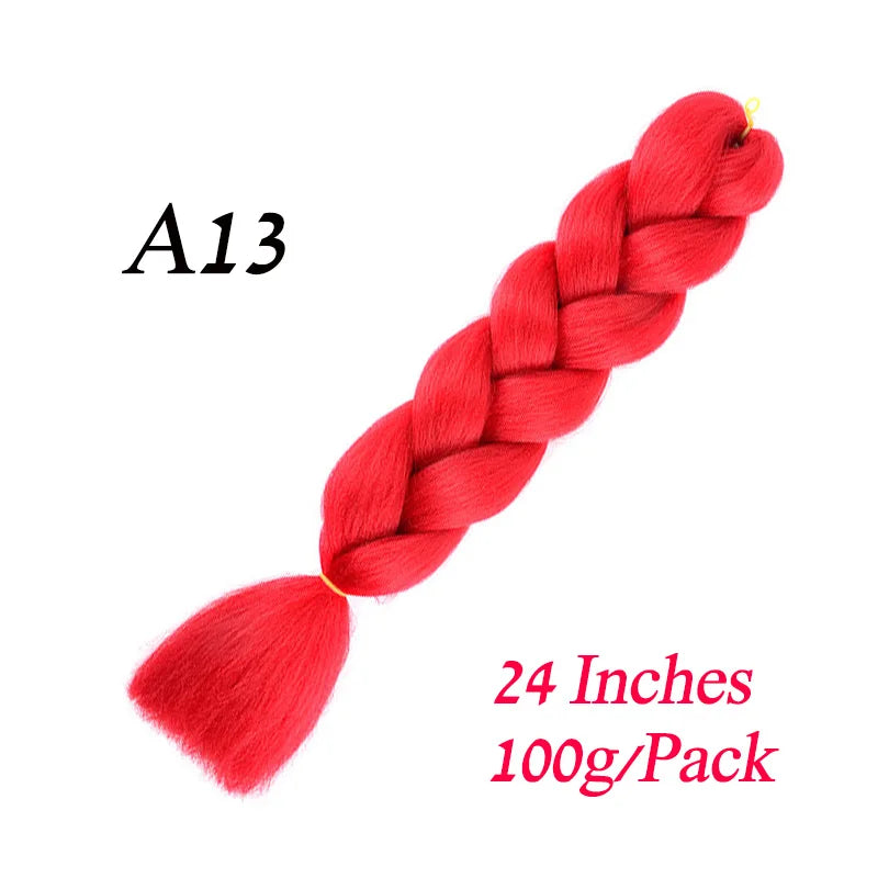 Lihui Pre Stretched Jumbo Braid Hair Extensions 24 inch | Kanekalon Synthetic Hair for African Braids