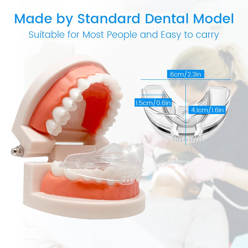 3 Stages Dental Orthodontic Teeth Retainer | Anti-Snoring & Teeth Straightening Mouth close-up view