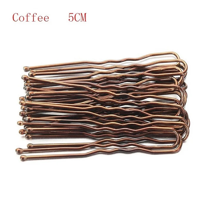 5/7cm 20Pcs U Shaped Hairpin Hair Clips Bobby Pins Metal Barrette Women Modeling Tool alternate view