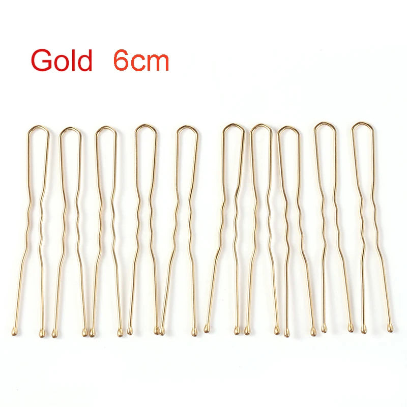 5/7cm 20Pcs U Shaped Hairpin Hair Clips Bobby Pins Metal Barrette Women Modeling Tools B detail view
