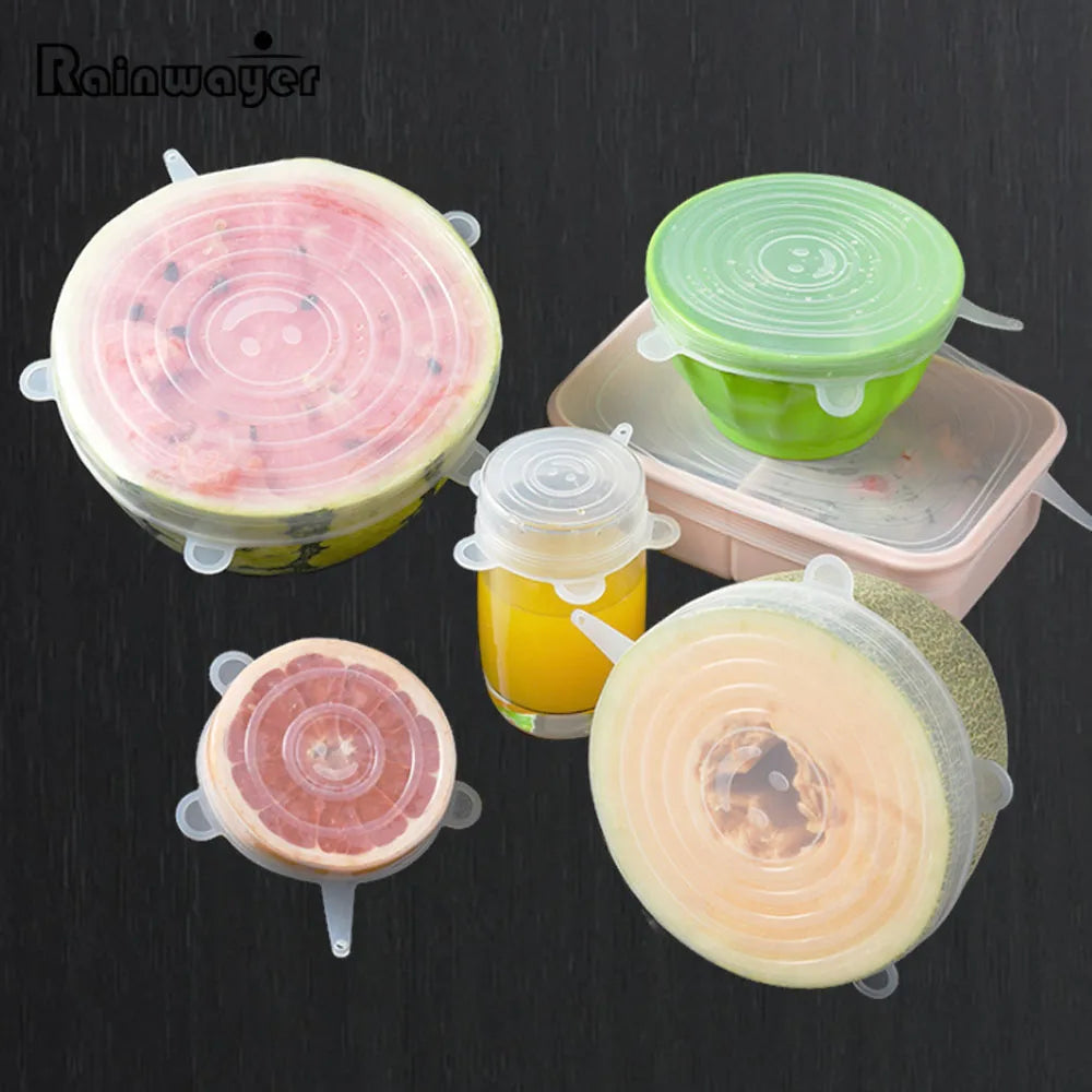 Universal Reusable Silicone Stretch Lids Food Wrap Silicone Cover for Cookware Bowl P alternate view