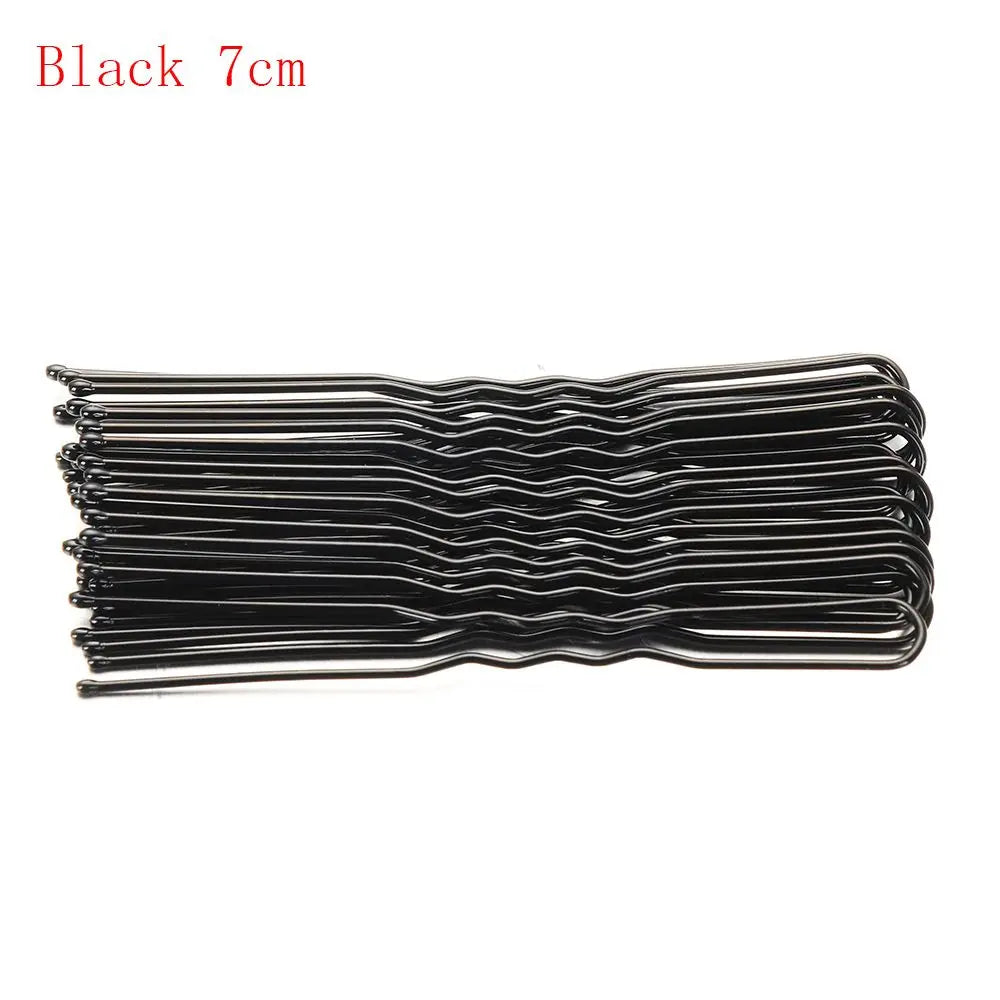 20PCS 5/7cm U Shaped Hairpin Gold Bridal Hairstyle Tool Alloy Gifts Barrette Hair Cli alternate view