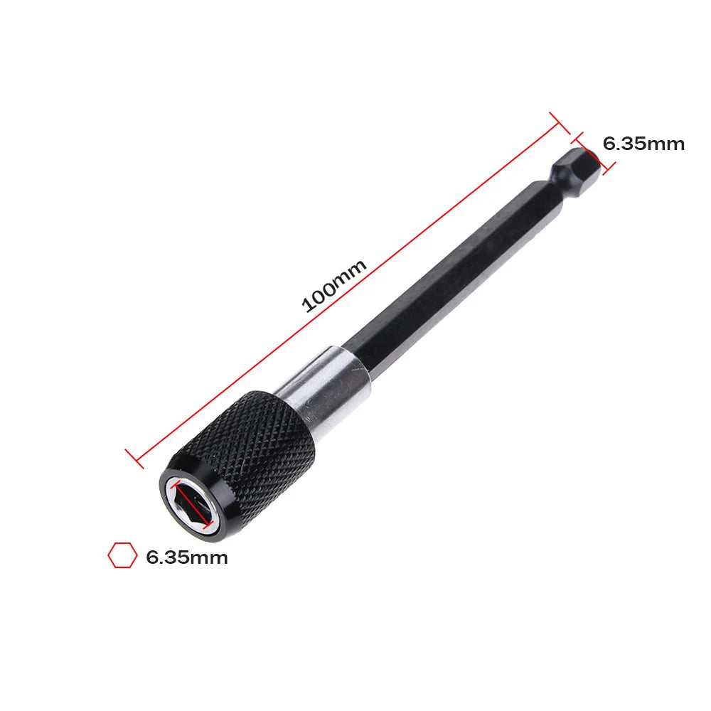 1/4 Inch Hex Shank Quick Release Screwdriver Bit Holder Extension Bar | 60mm 100mm 15 alternate view