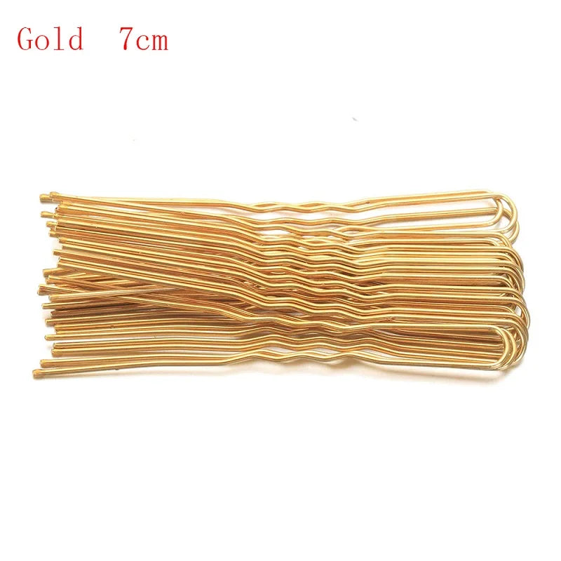 5/7cm 20Pcs U Shaped Hairpin Hair Clips Bobby Pins Metal Barrette Women Modeling Tool lifestyle view