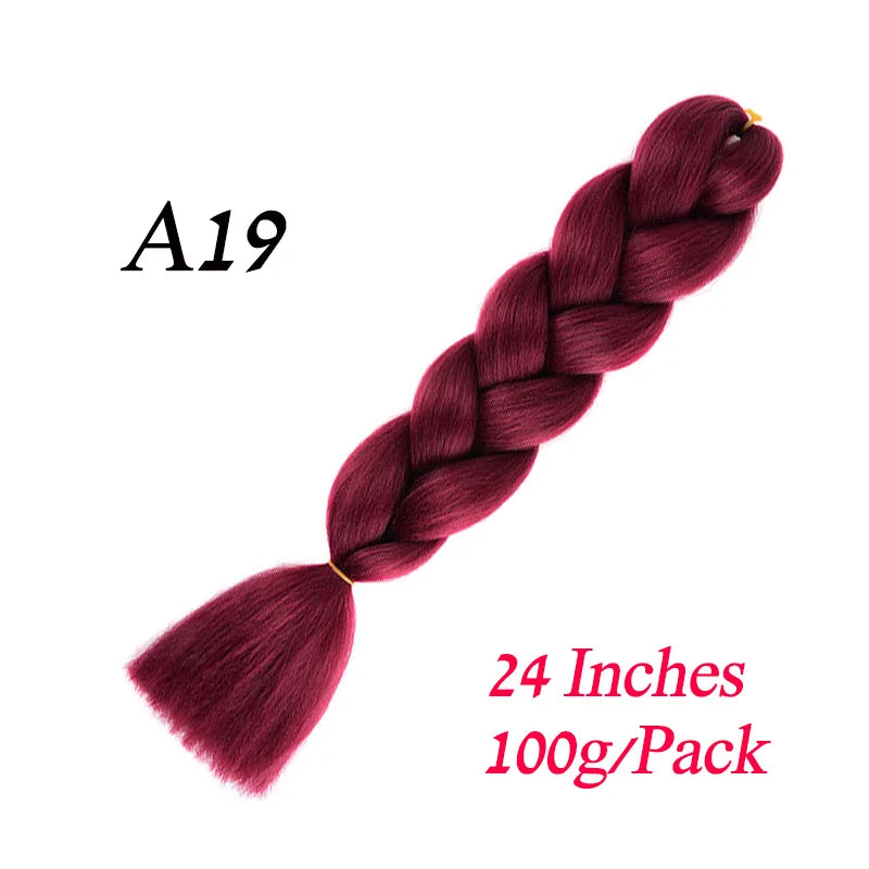 Lihui Pre Stretched Jumbo Braid Hair Extensions 24 inch | Kanekalon Synthetic Hair additional angle