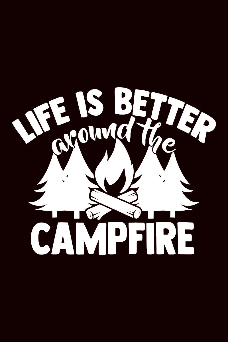 Camp Life Vinyl Decal Bundle | Camper Door Window Sticker for Laptop Water Bottle detail view