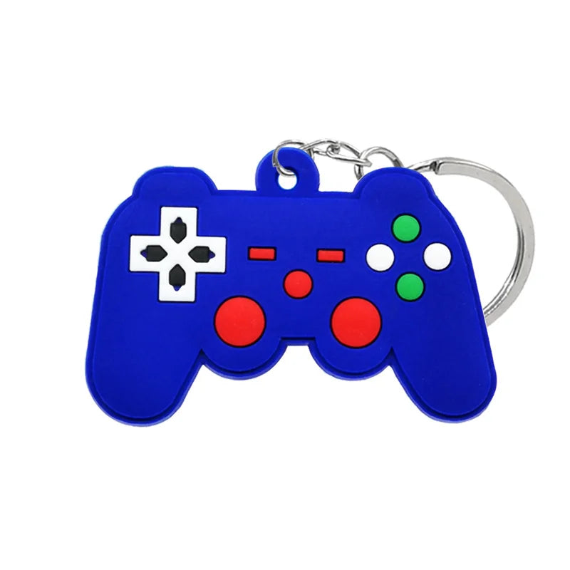 1PCS PVC new style Game Machine Keychain & Keyring Cute Gamepad Joystick Key Chain additional angle