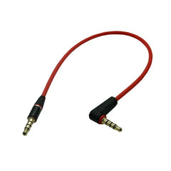 3.5mm Jack 4 pole Audio Cable 3.5 Male to Male Cable Audio 90 Degree Right Angle AUX Speakon Cable for Car Headphone MP3/4 Cord