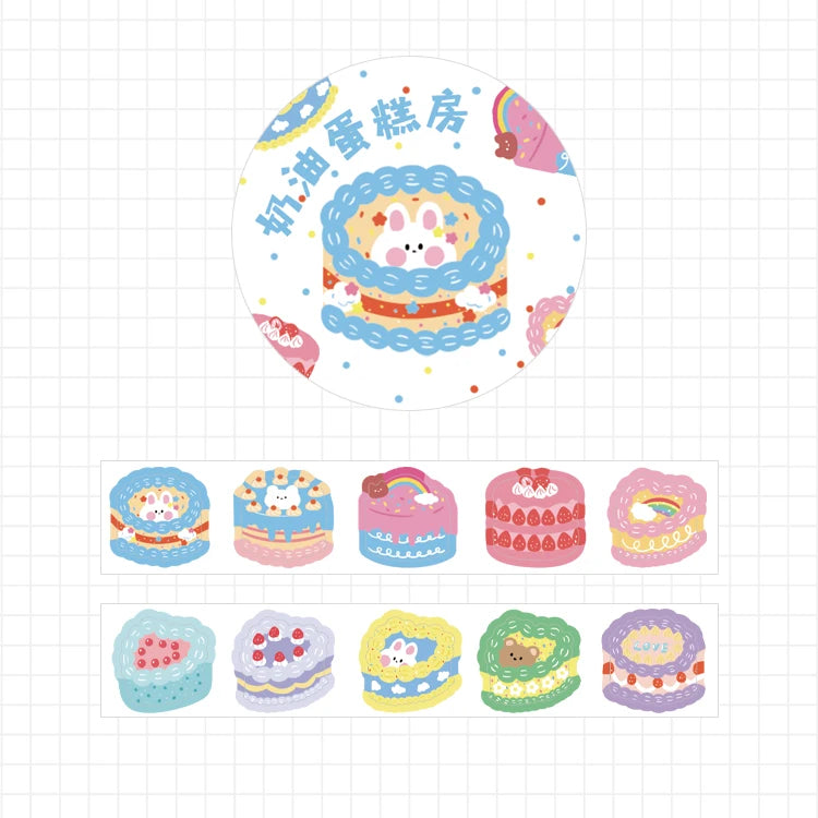 Kawaii Cartoon Washi Tape Stickers | 100pcs Roll Decorative Adhesive Masking Tape f additional angle