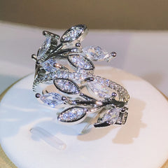 925 Silver Handmade Eternity Promise Crystal Ring AAA Cz Zircon Engagement Wedding Band detail view