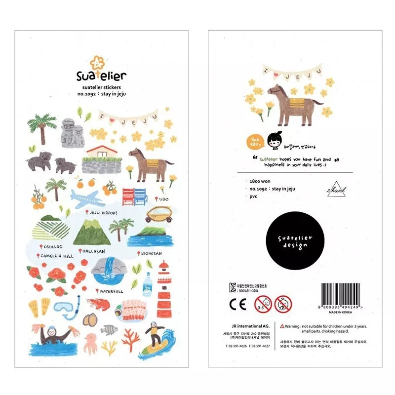 Cute Cartoon Decorative Stickers Set | PVC Scrapbooking Stickers detail view