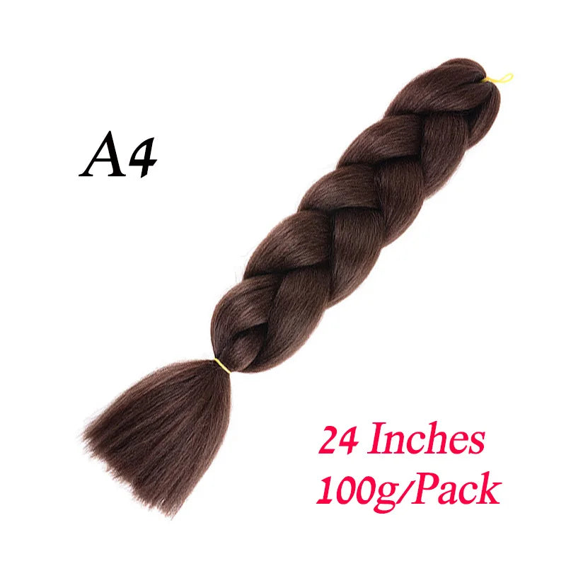 Lihui Pre Stretched Jumbo Braid Hair Extensions 24 inch | Kanekalon Synthetic Hair for African Braids
