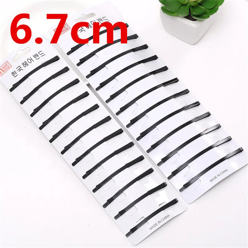 Fashion 24Pcs/Lot Women Hairpins Barrette One Word Hair Clips Black Dripping Hairclips S detail view