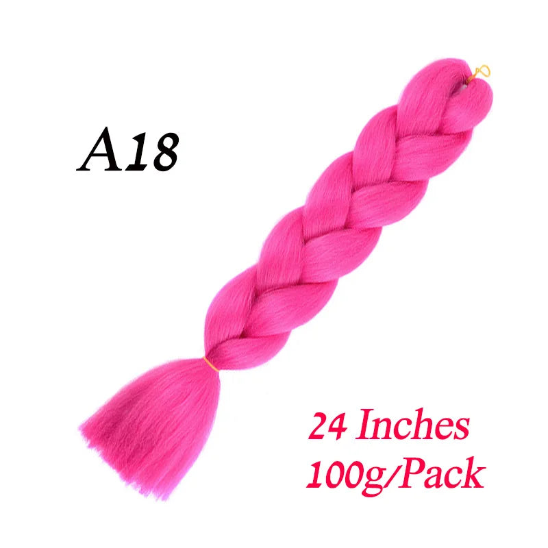 Lihui Pre Stretched Jumbo Braid Hair Extensions 24 inch | Kanekalon Synthetic Hair for African Braids