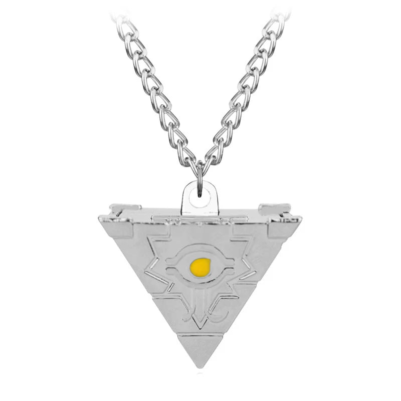 Anime Yu-Gi-Oh Necklace Yugi Muto Big Size 3D Millenium Puzzle Millennium Wheel Wisdom close-up view