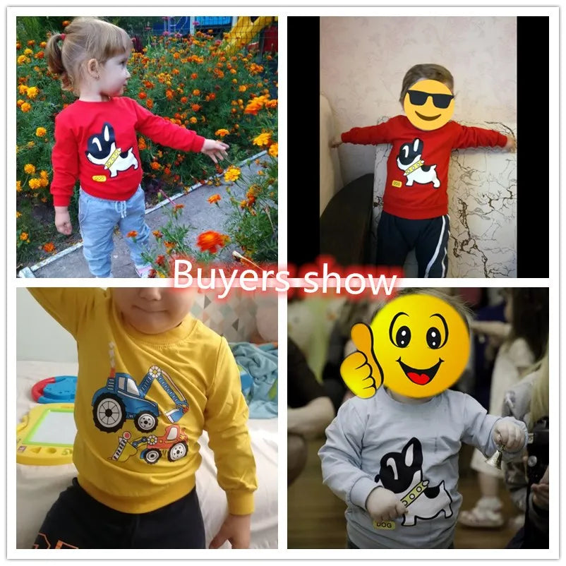 Baby Cartoon Cotton Long Sleeve T-Shirt | Casual Spring Top for Toddlers additional angle