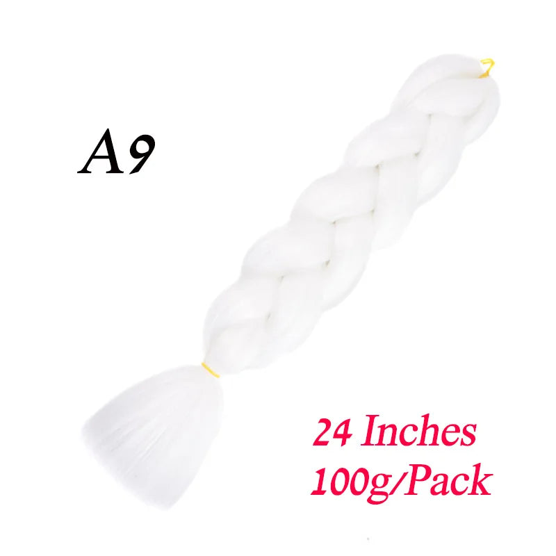 Lihui Pre Stretched Jumbo Braid Hair Extensions 24 inch | Kanekalon Synthetic Hair for African Braids