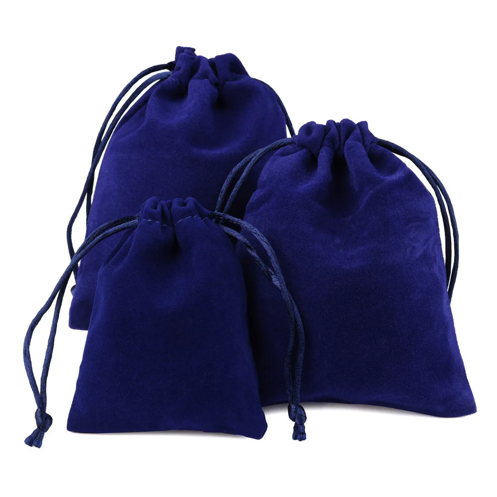 10pcs Drawstring Velvet Jewelry Gift Bags | Soft Plush Multi-Color Pouches for Weddin alternate view
