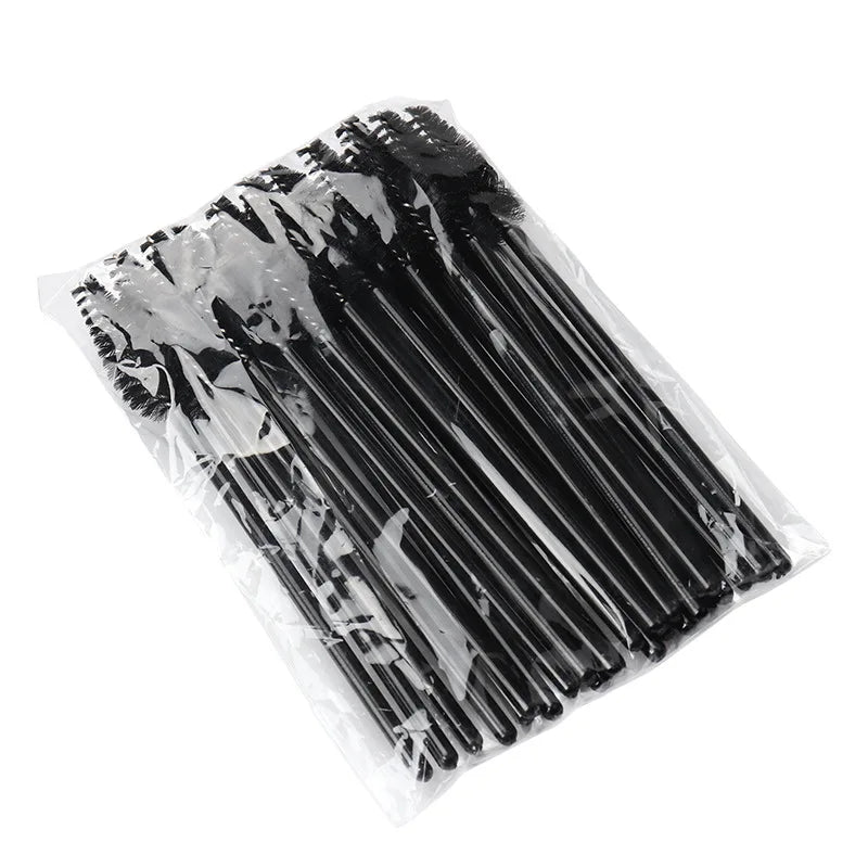 50pcs Eyelash Eyebrow Brush Water Drop Shape Nylon Eyelash Extension Applicator Lashes Makeup Brushes Beauty Tools Mascara Wand