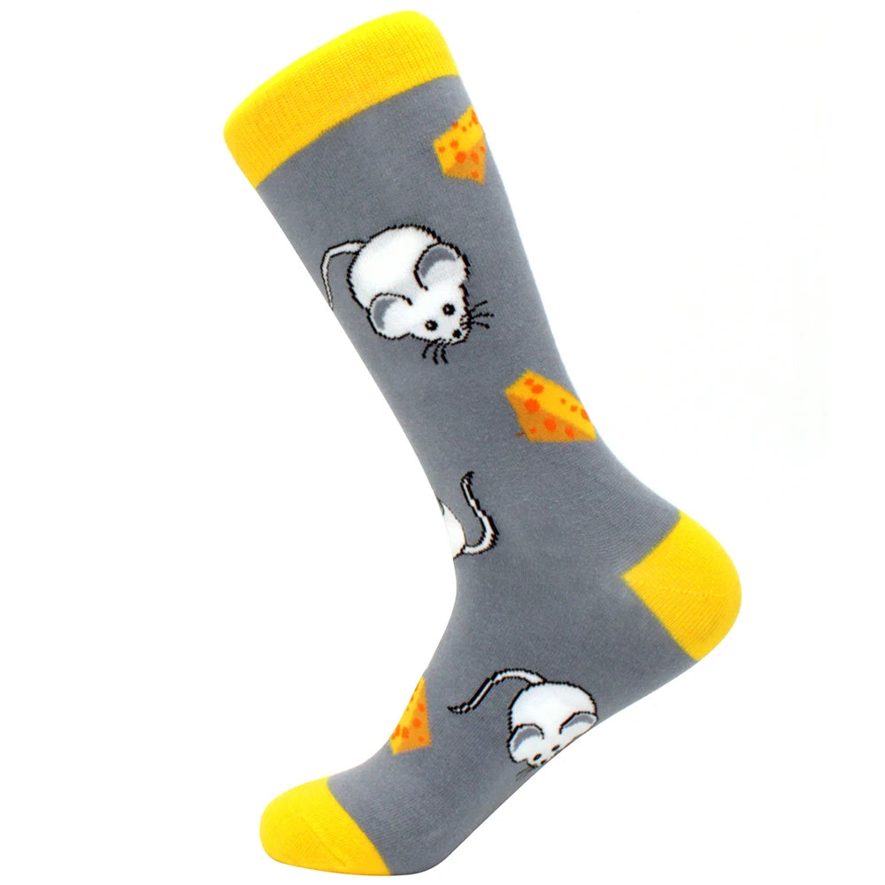 Sock Combed Cotton Funny Men's Big Size Crew Harajuku Hip Hop Thick Long Socks close-up view