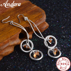 Hot Selling Jewelry Sterling Silver 925 Earrings Crystal Zircon Earrings For Women Weddings
