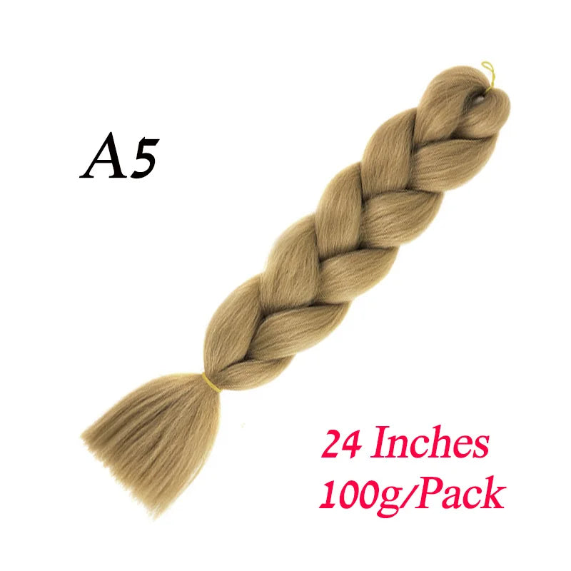 Lihui Pre Stretched Jumbo Braid Hair Extensions 24 inch | Kanekalon Synthetic Hair fo alternate view