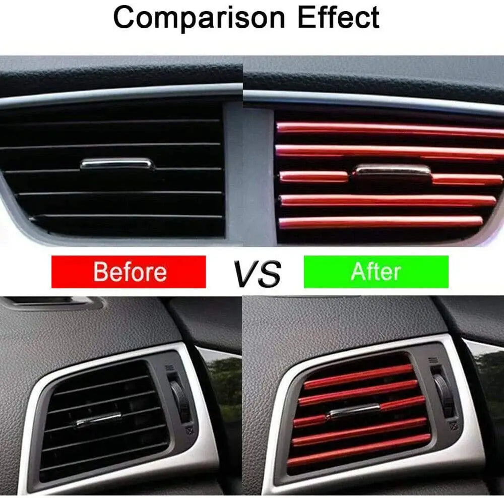 10 Pcs Car Air Vent Grille Decoration Trim Sticker U Style Air Conditioner Outlet Dec lifestyle view