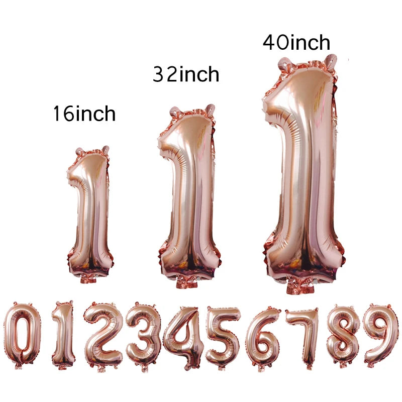 16 32 40 Inch Silver Gold Foil