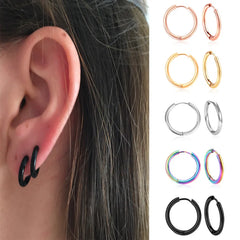 Small Hypoallergenic Hoop Earrings for Sensitive Ears | Stainless Steel Huggie Earrings
