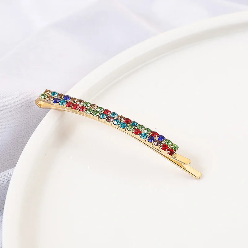 2020 New Elegant Rhinestone Hairpins Women Girls Hair Clips Pin Accessories Hair Ornam close-up view