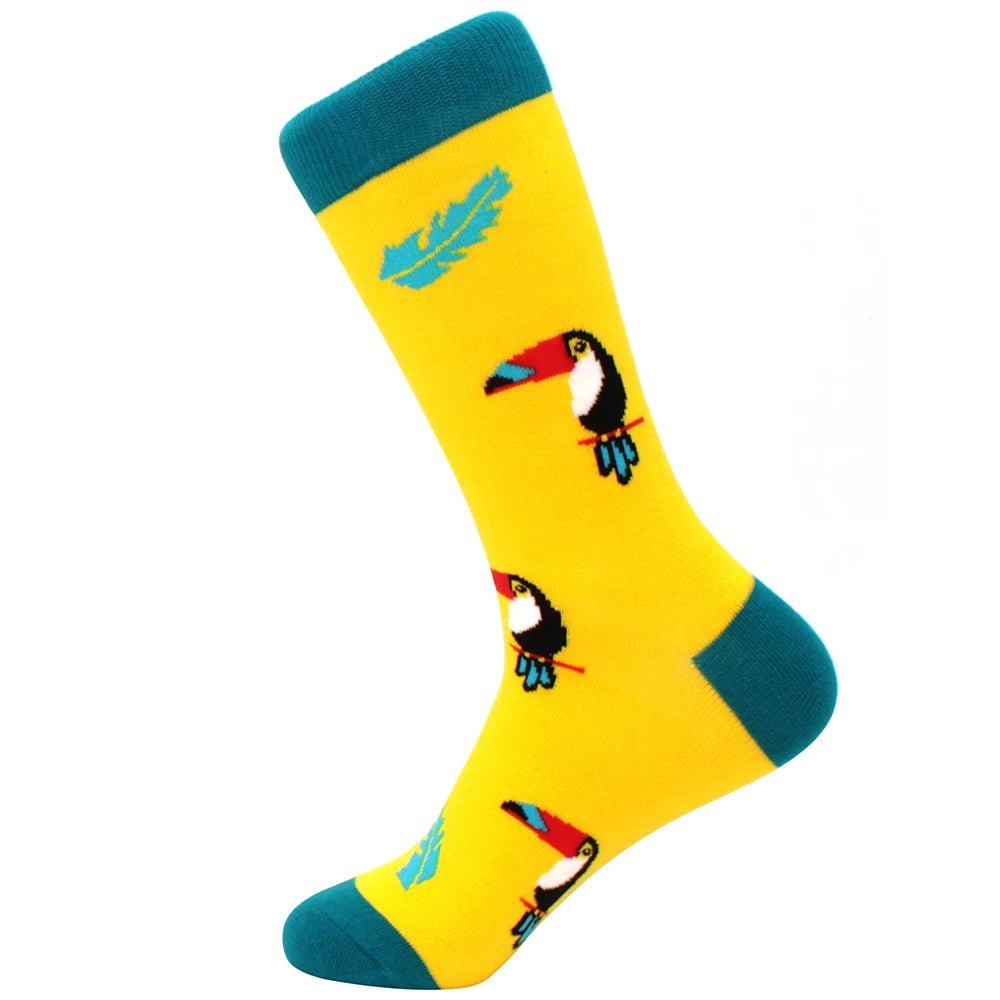 Sock Combed Cotton Funny Men's Big Size Crew Harajuku Hip Hop Thick Long Socks lifestyle view