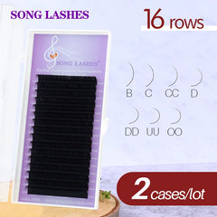 Professional Eyelash Extensions for Salon Use | Natural Soft Tip Pure Black Lashes