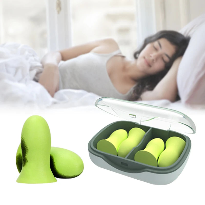 Slow Rebound Sponge Earplugs | Soft Lightweight Ear Plugs for Sleeping and Noise Reduction, Ideal fo
