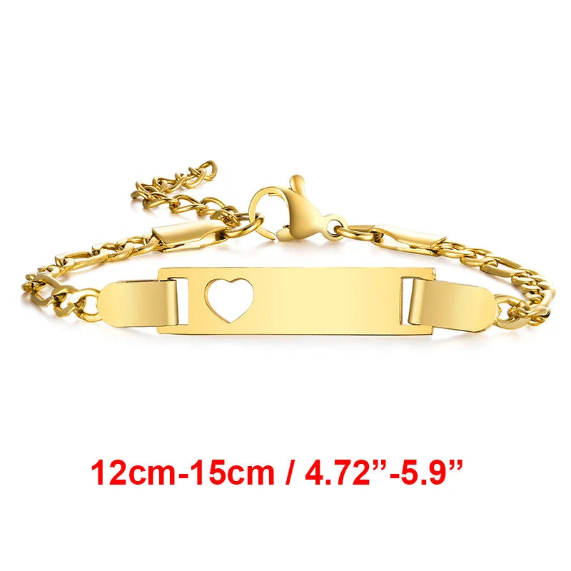 Personalized Baby Bracelet Gift | Custom Stainless Steel Name Bracelet detail view