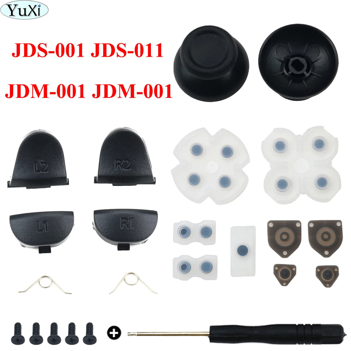 PS4 Controller Mod Kit | Replacement Trigger Buttons and Analog Stick Caps close-up view