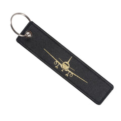 5 PCS Remove Before Flight Woven Keychains | Aviation Gift Luggage Tag Set close-up view