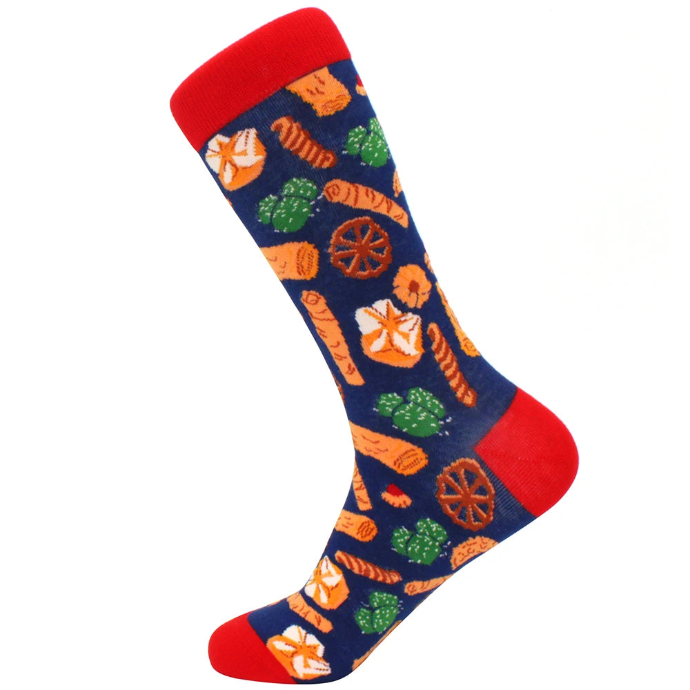 Sock Combed Cotton Funny Men's Big Size Crew Harajuku Hip Hop Thick Long Socks lifestyle view
