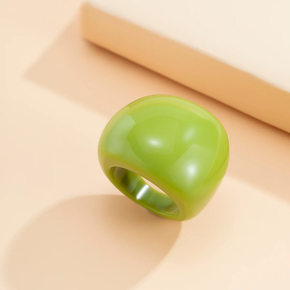 IngeSight.Z Korean Transparent Acrylic Geometric Chunky Rings Women Charm Colourful R lifestyle view