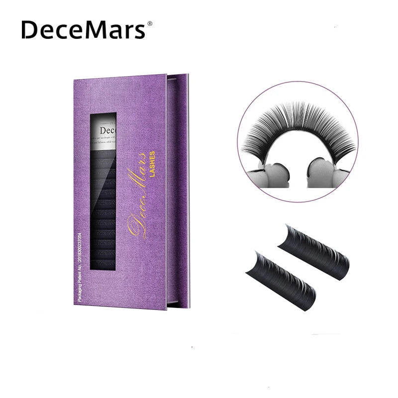 DeceMars 16-Line Individual Faux Mink Eyelash Extensions | Salon-Quality Synthetic Lashes