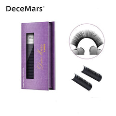 DeceMars 16-Line Individual Faux Mink Eyelash Extensions | Salon-Quality Synthetic Lashes