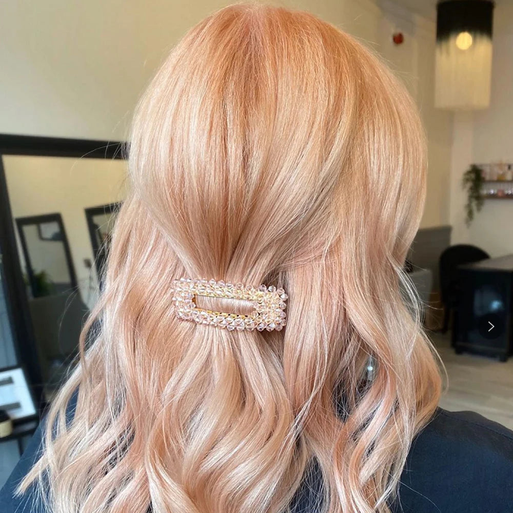 Fashion Women Rhinestone Hair Clips Full Crystal Hairclip Metal Ponytail Holder Hairpins Hair Accessories For Women
