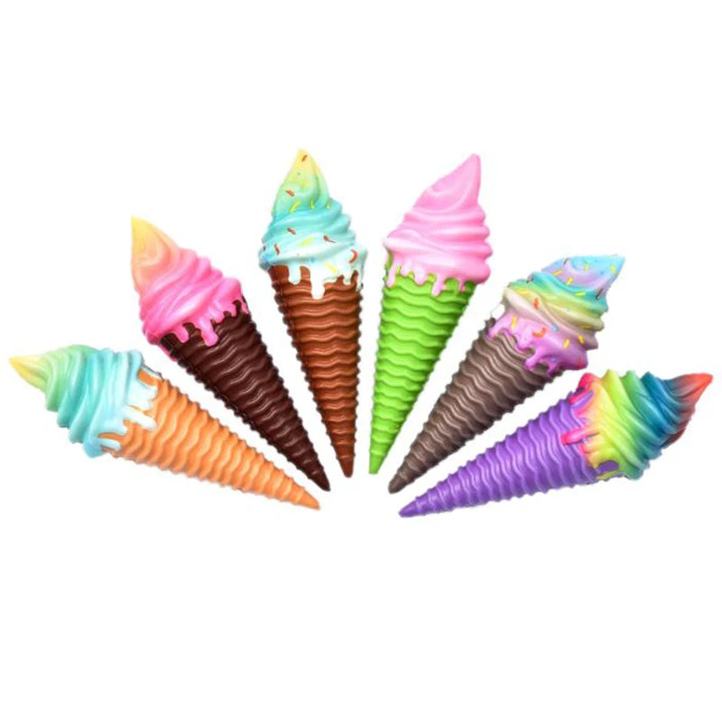 Colorful Ice Cream Squishy Toy | Slow Rising Stress Relief Squeeze additional angle
