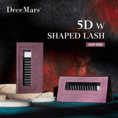 DeceMars 5D W Shaped Eyelash Extension | Salon-Grade Pre-Made Lash Fans close-up view