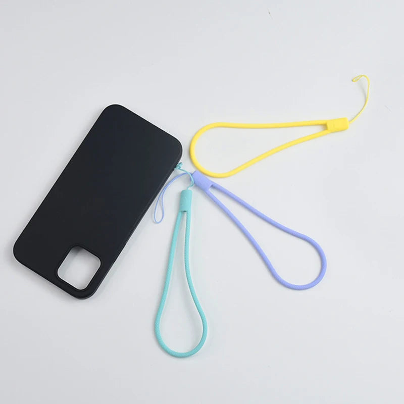 2pcs Silicone rope mobile phone anti losing sling wrist short Cord silicone wrist r additional angle