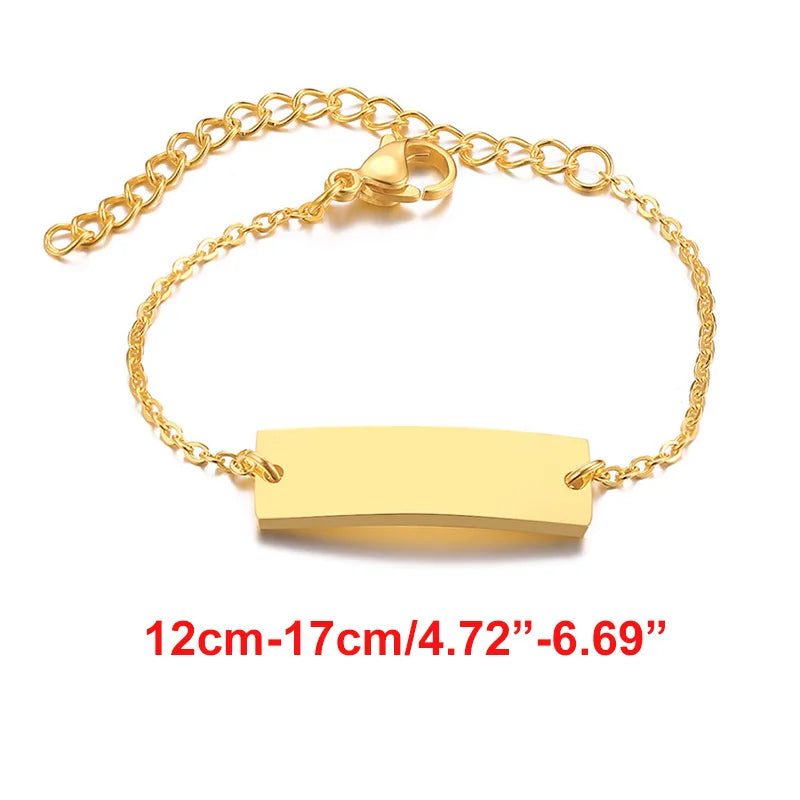 Personalized Baby Bracelet Gift | Custom Stainless Steel Name Bracelet alternate view