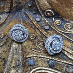 Huitan Fancy Cubic Zirconia Stud Earrings Women Delicate Design Fashion Versatile Ear Je detail view