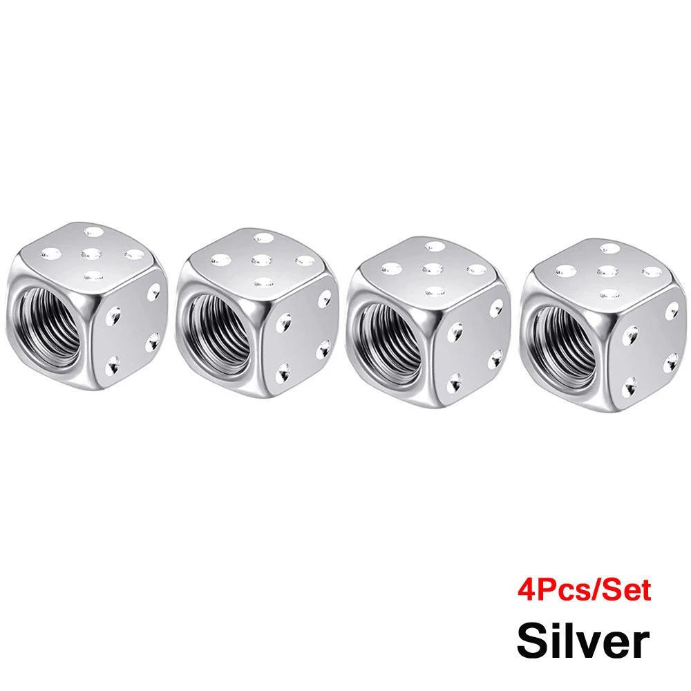 Aluminum Valve Stem Caps Set of 4 Car Bike Motorcycle lifestyle view