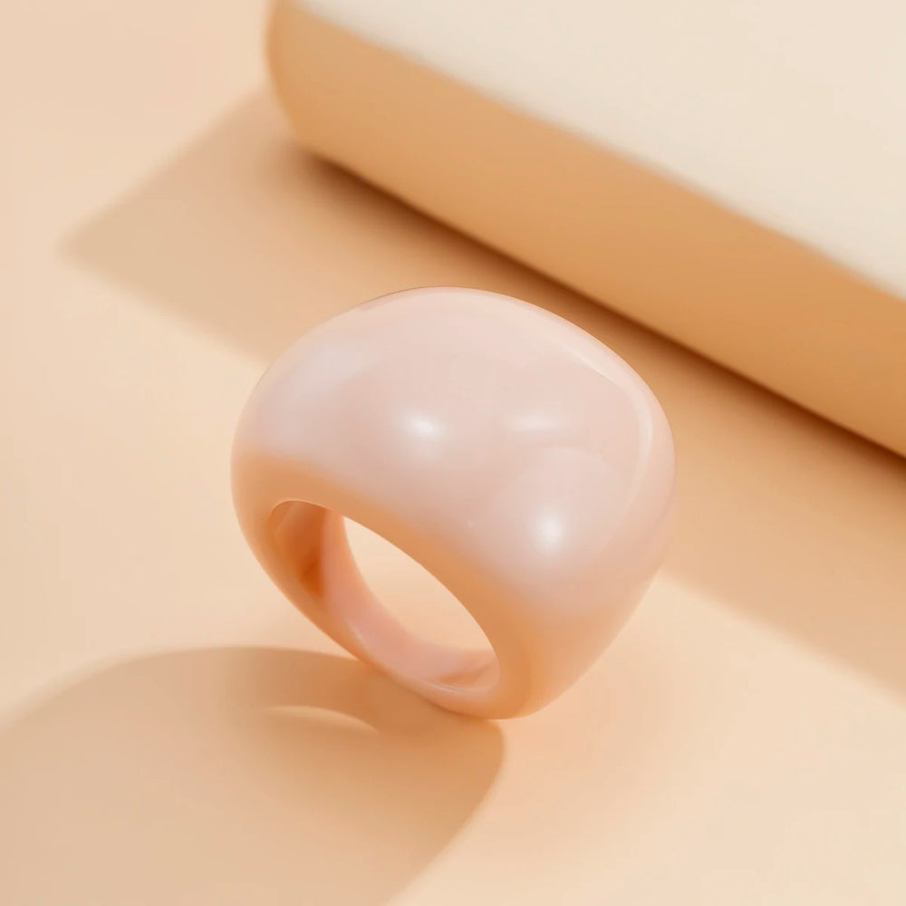 IngeSight.Z Korean Transparent Acrylic Geometric Chunky Rings Women Charm Colourful Rain detail view